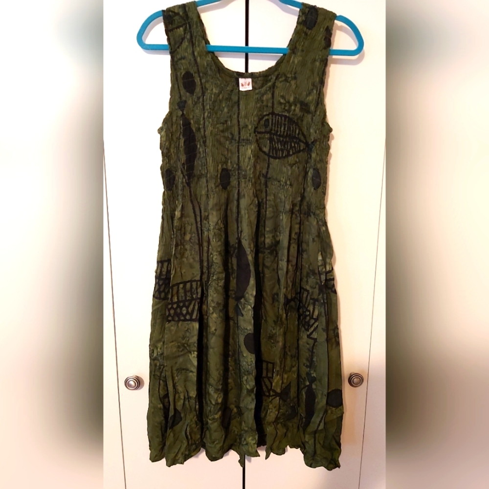Pineapple Isle Fall Sleeveless Dress